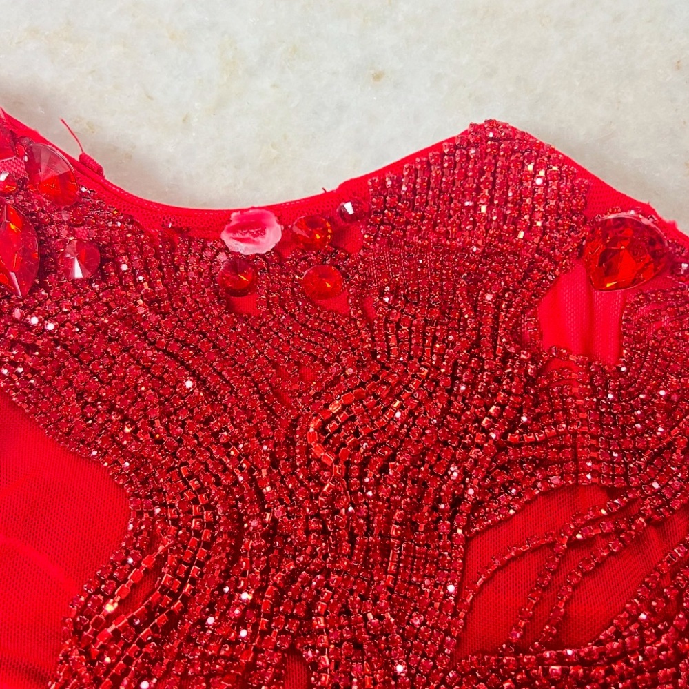 Dazzling Scarlet Mini Dress - Picture 7 of 7